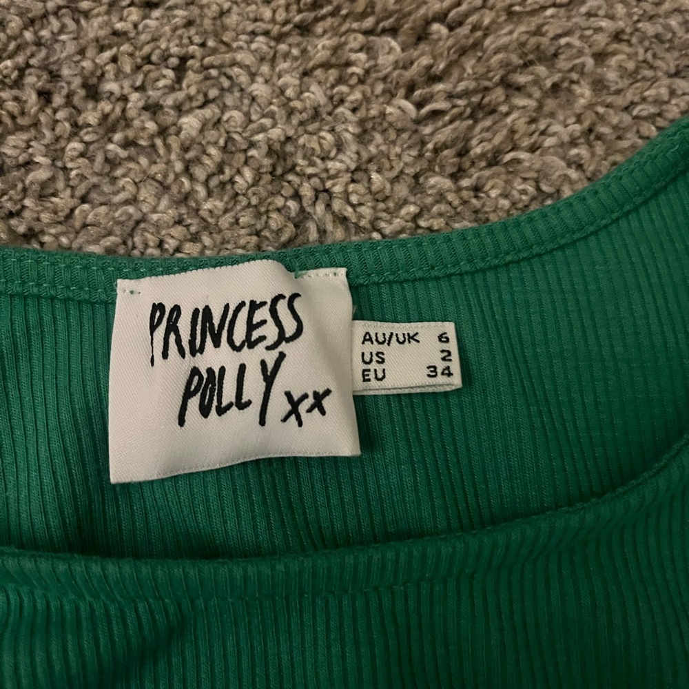 Princess Polly green bow top